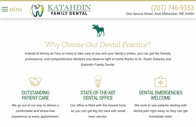Katahdin Dental Website